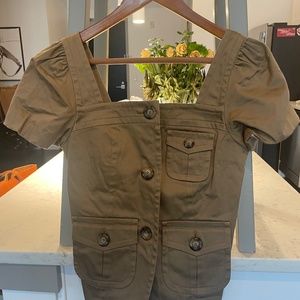 Button short sleeve jacket/ blazer